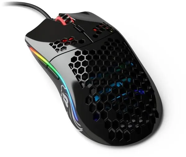 Glorious Model O- (Small) - Kiiltävä musta - Pelihiiri - Optinen - 6 painiketta - Musta RGB-valoilla