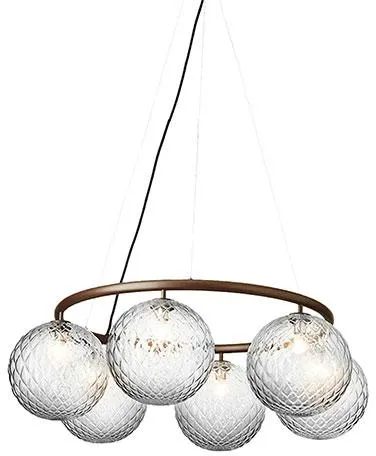 Nuura Miira 6 Circular Kynttilänjalka Tummanpronssi/Optic Kirkas