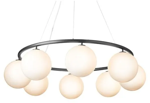 Nuura Miira 8 Circular Kandelaberi Rock Grey/Opal Valkoinen