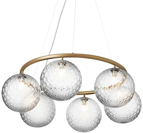 Nuura Miira 6 Circular Kynttilänjalka Messinki/Optic Kirkas