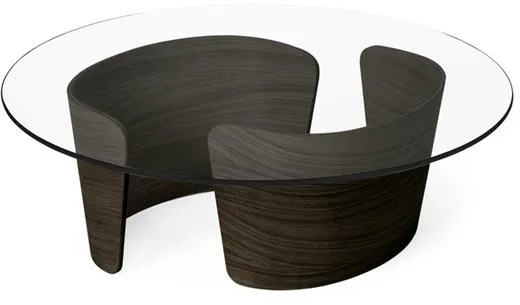 Sibast Furniture No 7 Lounge -tuoli pähkinäpuuta Ø90 Nahka Harmaa